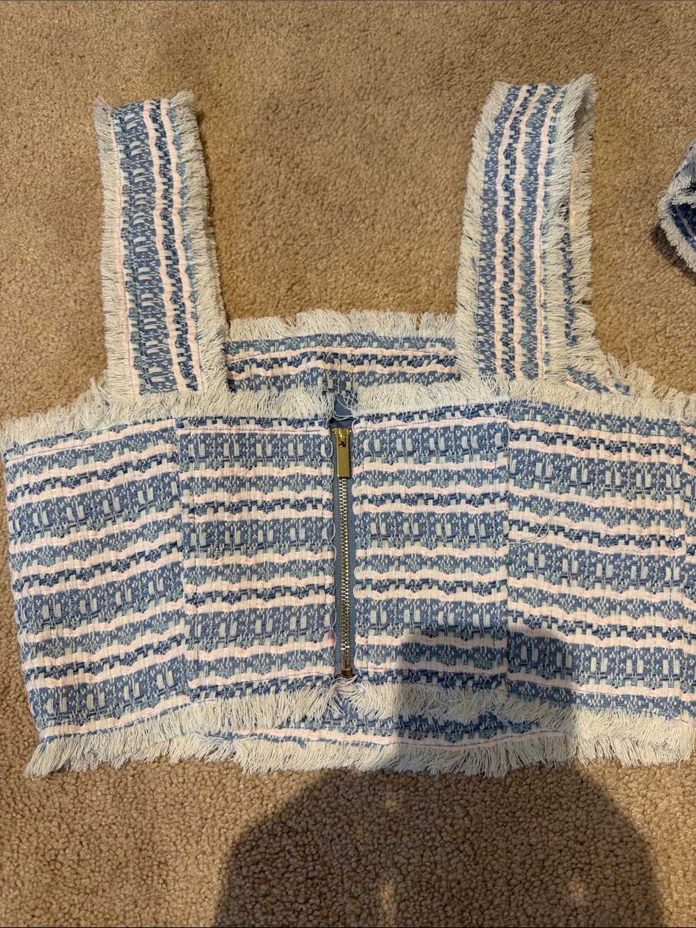 House of Harlow 1960 Blue and White Striped Two-Piece Skirt Set - Picture 10 of 10